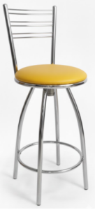 BANQUETA GIRATÓRIA BAIXA ESSENCIAL CROMADA - 0.50CM