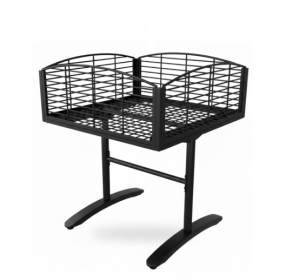 BANCA DE OFERTA LUXO PRETA COM LATERAL DE TELA