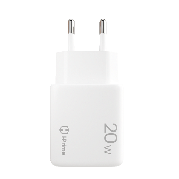 Carregador de Parede HPrime Charge20 – 20W, Dupla Saída (USB-C + USB-A) e Tecnologia PPS