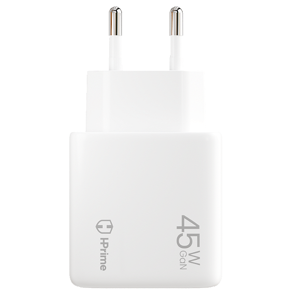 Carregador GaN HPrime Pulse45 – 45W de Potência 2 saídas para Smartphones Tablets