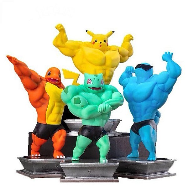 Pack 4 Figures Pokémon Muscle  - Animes e Mangás