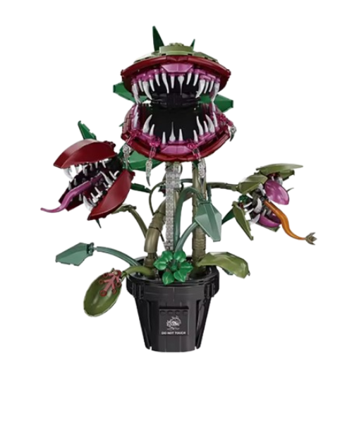 Planta Carnívora Criativa em Vaso - Blocos de Montar