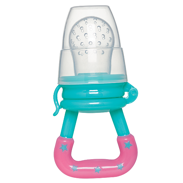 Porta-Frutinhas com Sugador em Silicone - Rosa