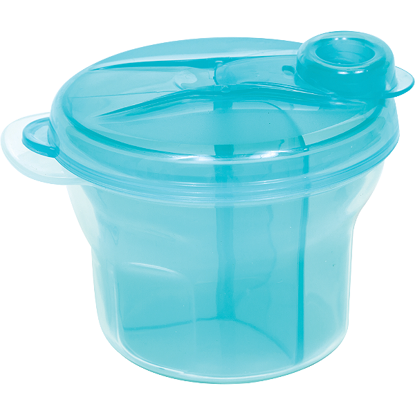 Pote para Leite em Pó com Divisória - Azul