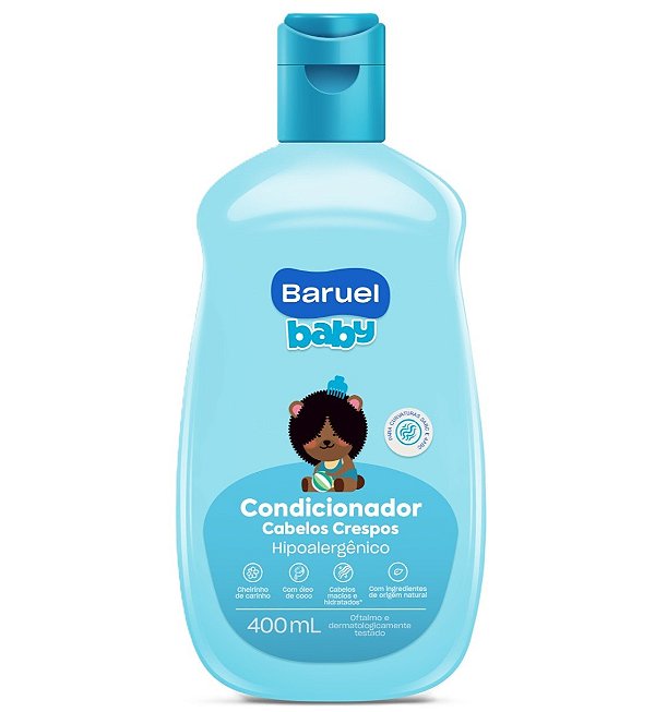 Condicionador Cabelos Crespos, 400ml - Baruel Baby