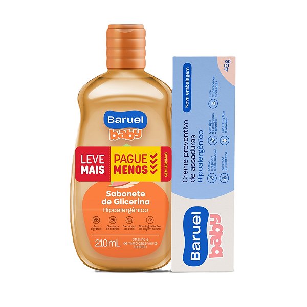 Kit Sabonete Liquido 210ml + Creme Preventivo 45g - Turma da Xuxinha