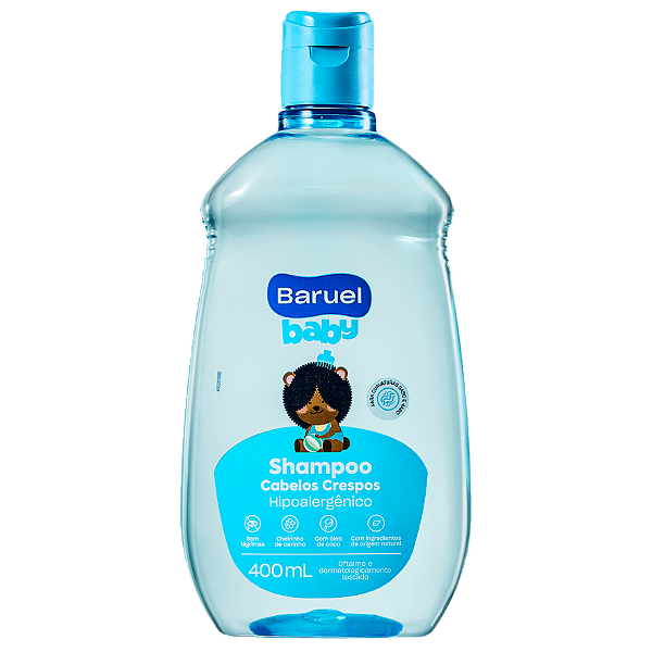 Shampoo Cabelos Crespos, 400ml - Baruel Baby