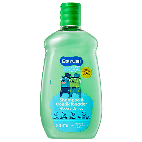 Shampoo e Condicionador Hipoalergênico, 210ml - Baruel Baby