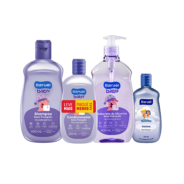 Kit Baruel Baby Sono Tranquilo – Banho Relaxante e Noites Mais Calmas