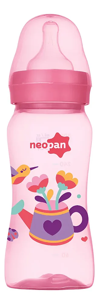 Mamadeira Criativa, 250ml, Rosa - Neopan