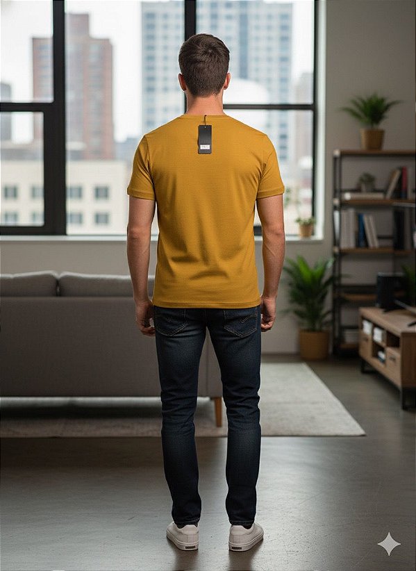 Camiseta Masculina Emporio Armani Malha Egípcia Premium