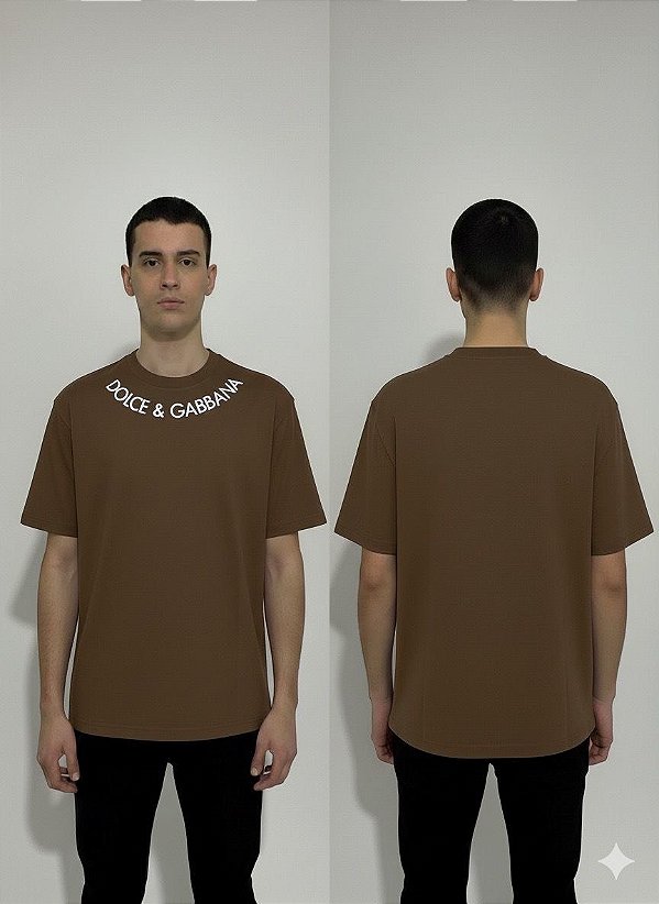 Camiseta Masculina Dolce & Gabbana Logo Oversized