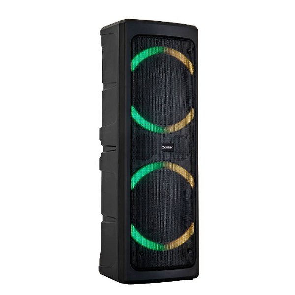 Caixa De Som Bomber Beatbox 2000 Bluetooth Led Preto Bivolt