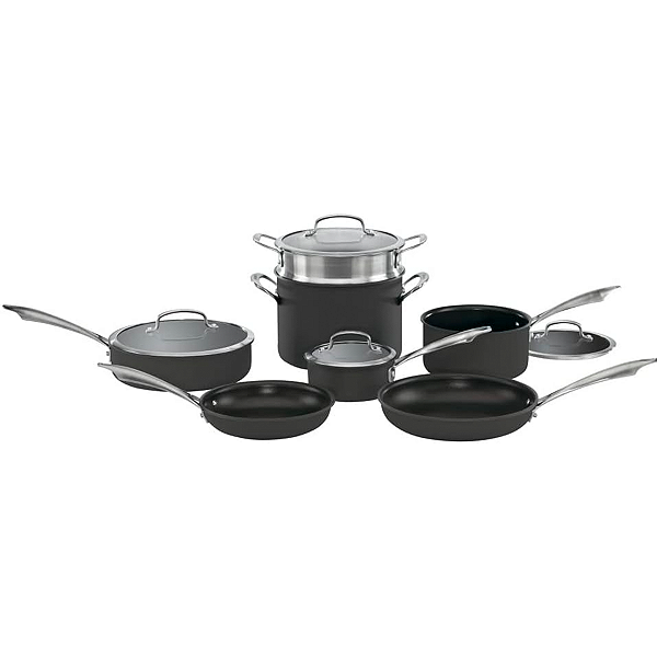Conjunto Panelas Cuisinart Anodizada 11 Peças Preto DSA-11