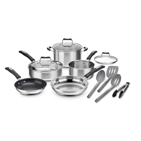 Conjunto De Panelas Cuisinart Aço Inox 12 Peças P87-12