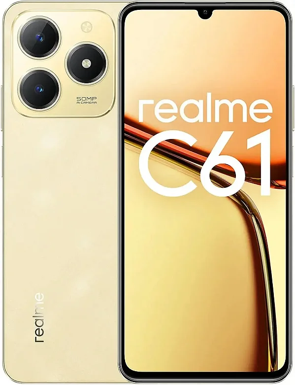 Smartphone Realme C61 Dual 128GB 4GB NFC Dourado