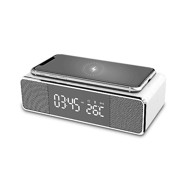 Carregador Sem Fio 4 em 1 Branco - Bright