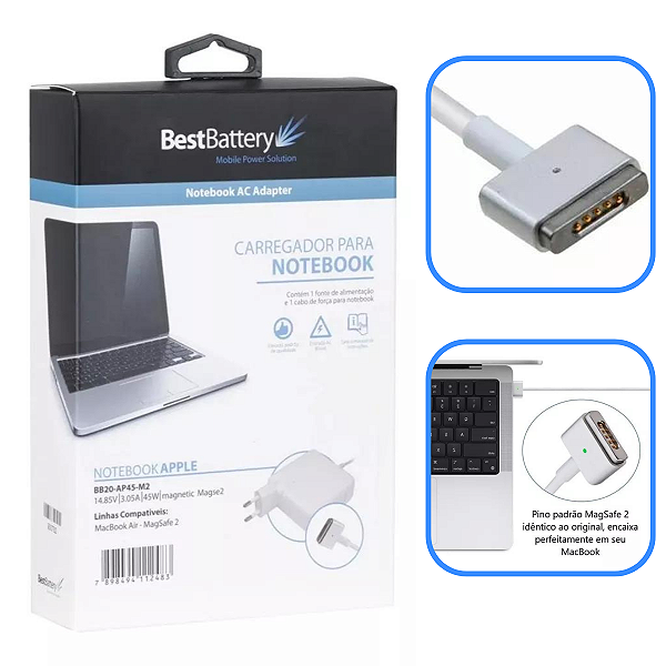 Carregador Para Notebook Macbook