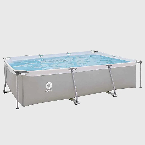 Piscina Estrutural Retangular 3701L Avenli Jilong Cinza