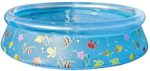 Piscina Inflável Jilong 1400L Animais Marinhos Azul 150x38cm