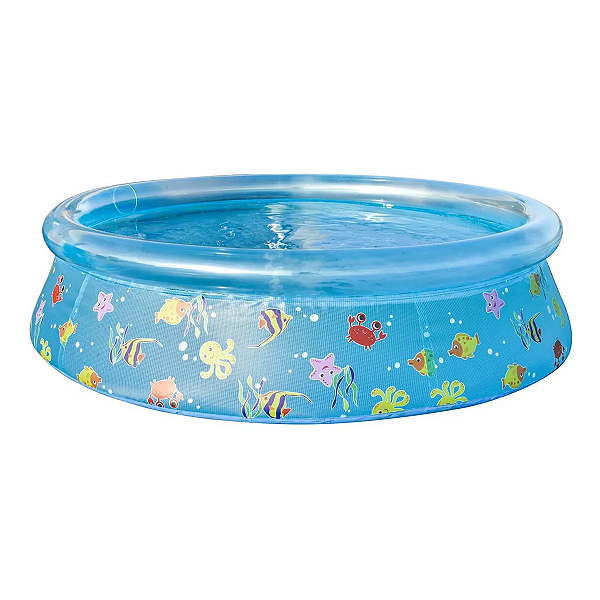Piscina Inflável Jilong 1400L Animais Marinhos Azul 150x38cm