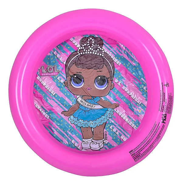 Piscina Infantil Lol 2 Anéis 76cmx20cm Rosa - 51109 Rosa-Chiclete