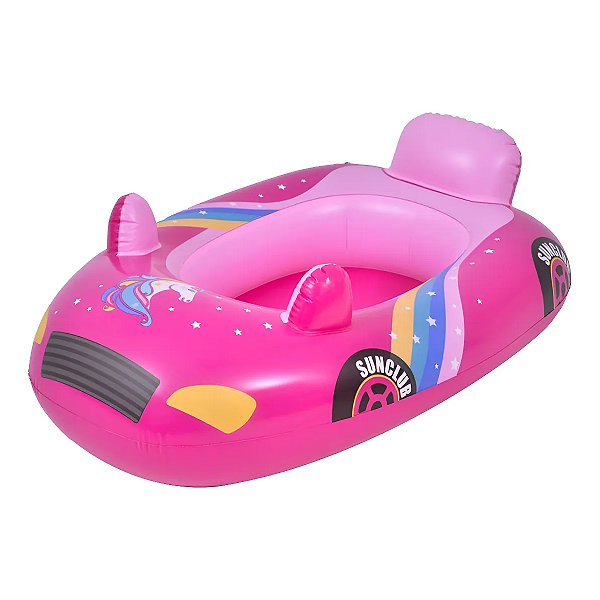 Boia Bote Infantil Carro de Corrida 86cmX60 Jilong Rosa/Vermelho