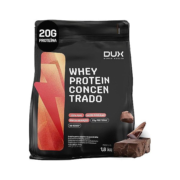 Whey Protein DUX Concentrado 1800g - Chocolate