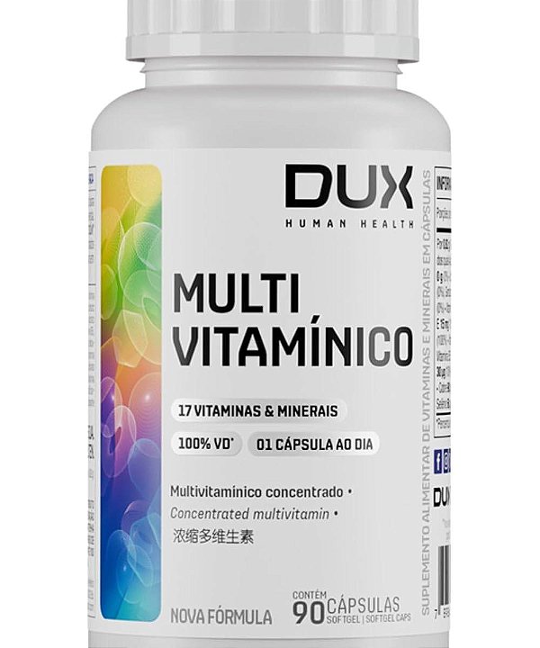 Multivitaminico Dux Nutrition 90 Cápsulas Natural