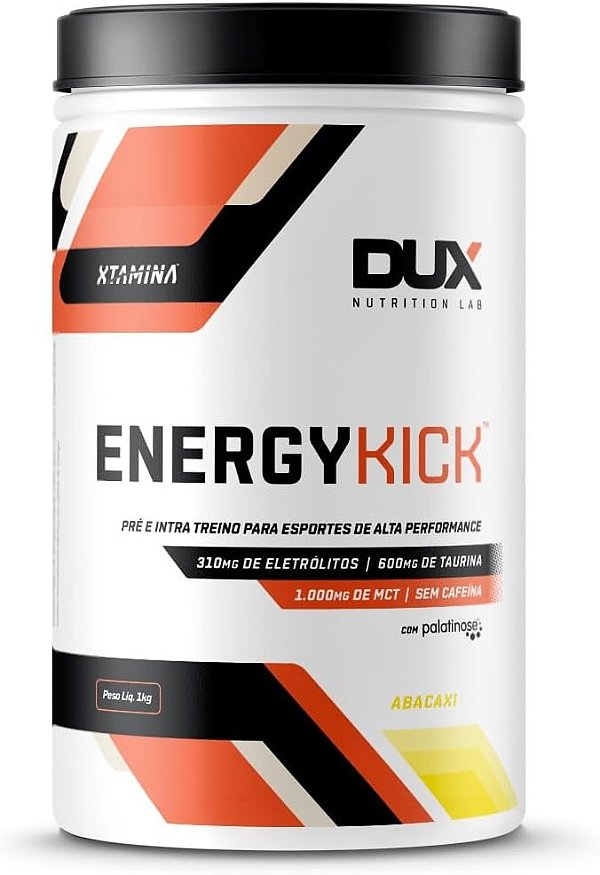 Pré Treino Dux Nutrition Energy Kick Abacaxi - Pote 1000 G