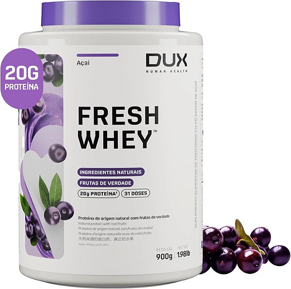 Fresh Whey DUX Pote 900g - Açai