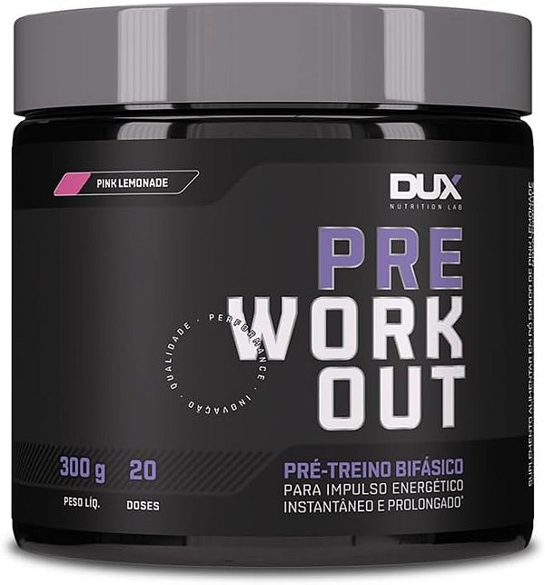 Pre Workout DUX Bifásico 300g - Pink Lemonade