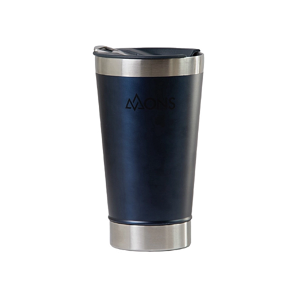 Copo Térmico Inox Mons Sports Com Tampa Azul 473ml