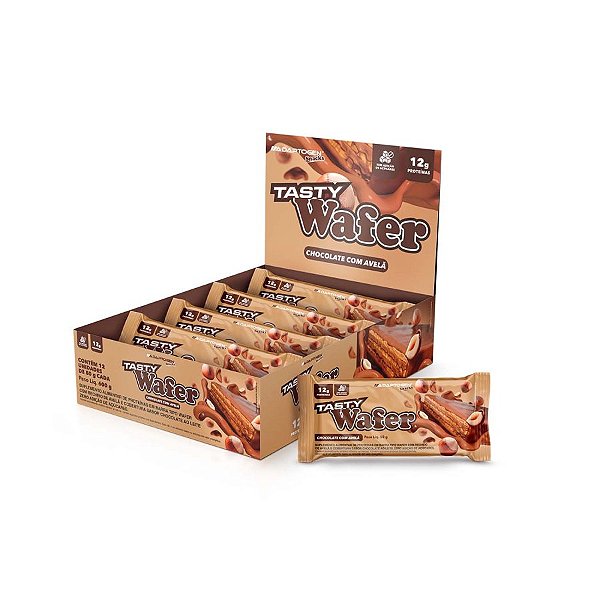 Tasty Wafer Adaptogen Chocolate com Avelã 30G CX12