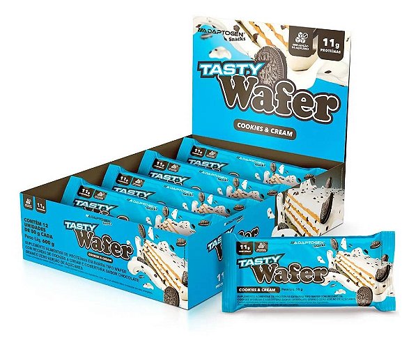 Tasty Wafer Adaptogen Cookies e Cream 30G CX12
