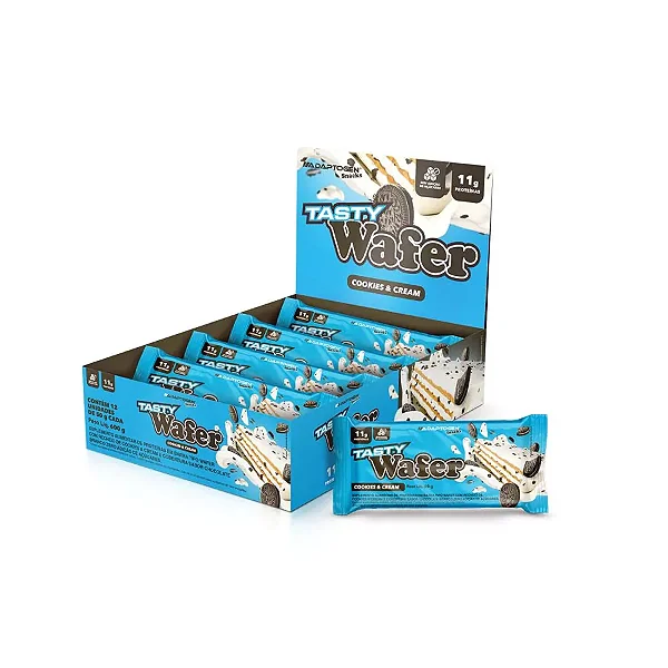 Tasty Wafer Cookies e Cream 50G CX12 - GRANDE
