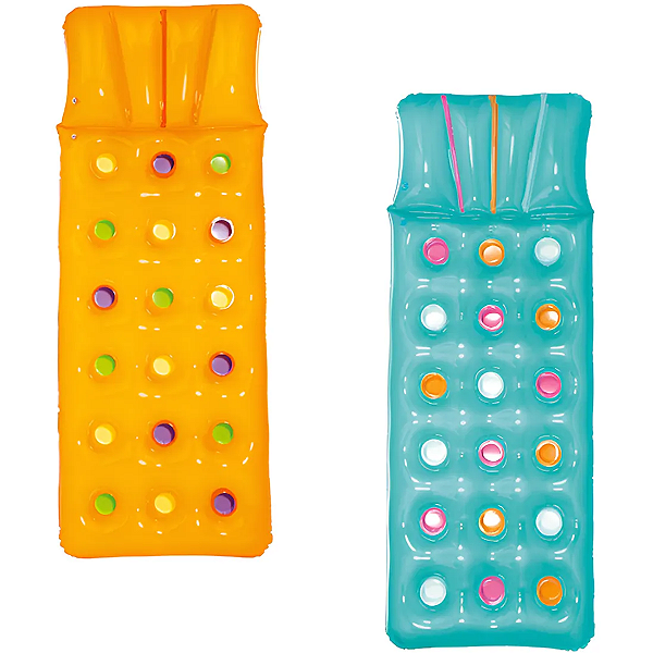 Colchão Inflável Bronzeador Copinhos Color 1,88x71cm - Cores Sortidas