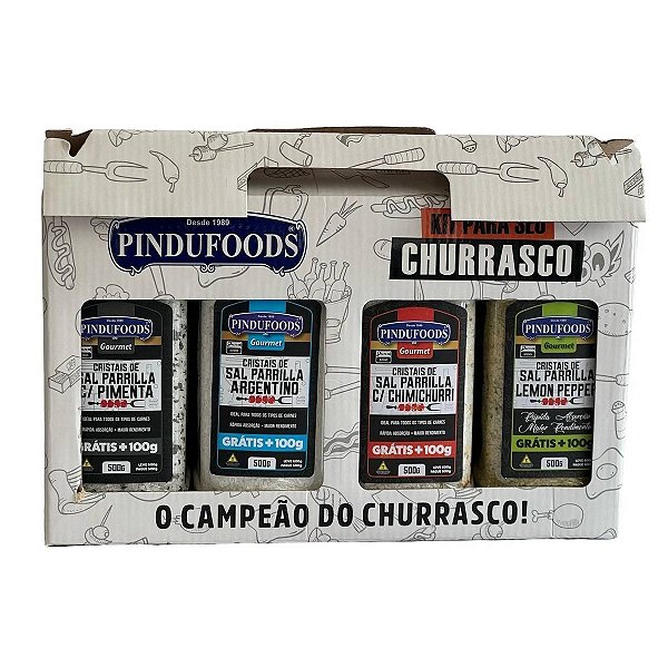 Kit Sal Parrilla Sabores 600g Caixa com 4