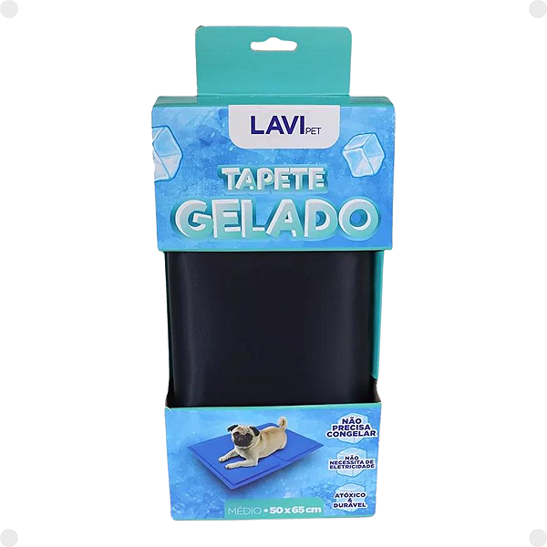 Tapete Gelado Preto  LaviPet Tamanho M