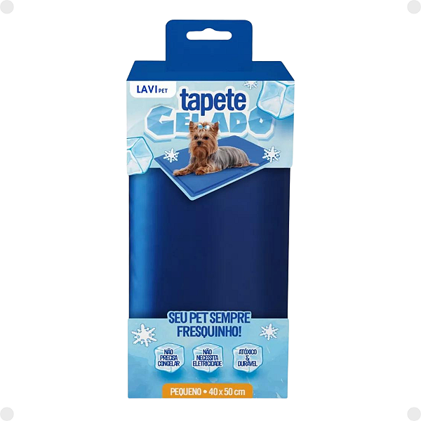 Tapete Gelado Azul LaviPet Tamanho P