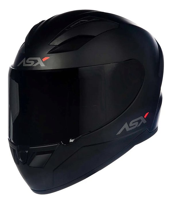 Capacete ASX City Solid Fosco Preto/Grafite – Tamanho 56/S