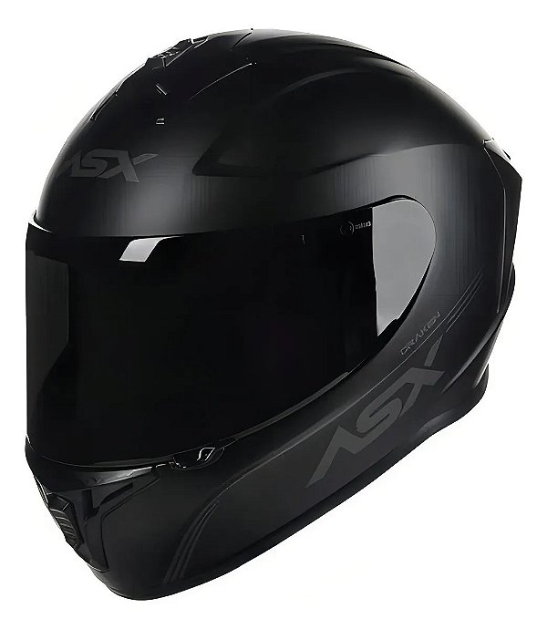 Capacete ASX Draken Solid Fosco Preto Tamanho 58/M