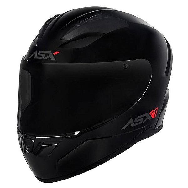 Capacete ASX City Solid Brilho Preto/Grafite Tamanho 60/L