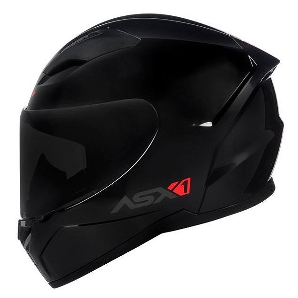 Capacete ASX City Solid Brilho Preto/Grafite Tamanho 58/M