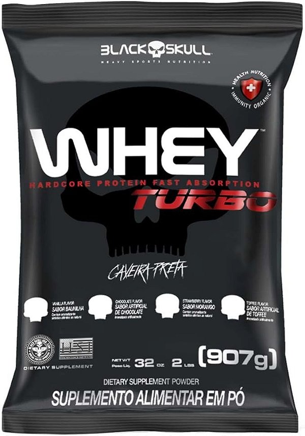 Whey Turbo Refil Chocolate 907g - Black Skull
