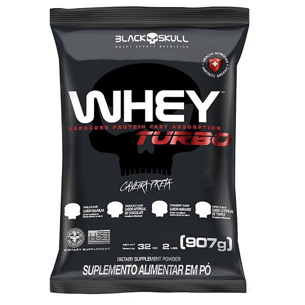 Refil Whey Turbo Sabor Morango 907g