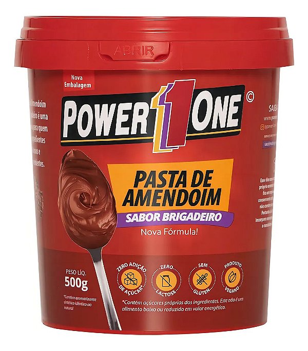 Pasta Amendoim Power1One - Brigadeiro 500g