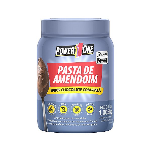 Pasta de Amendoim Power1One - Chocolate e Avelã 1,005kg