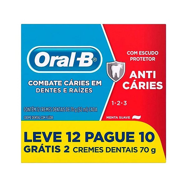 Creme Dental Oral B 123 Leve 12 Pague 10 70g