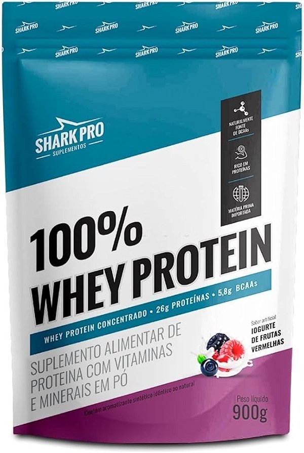 Whey Protein 100% Pouch 900g – Sabor Iorgurt Frutas Vermelhas
